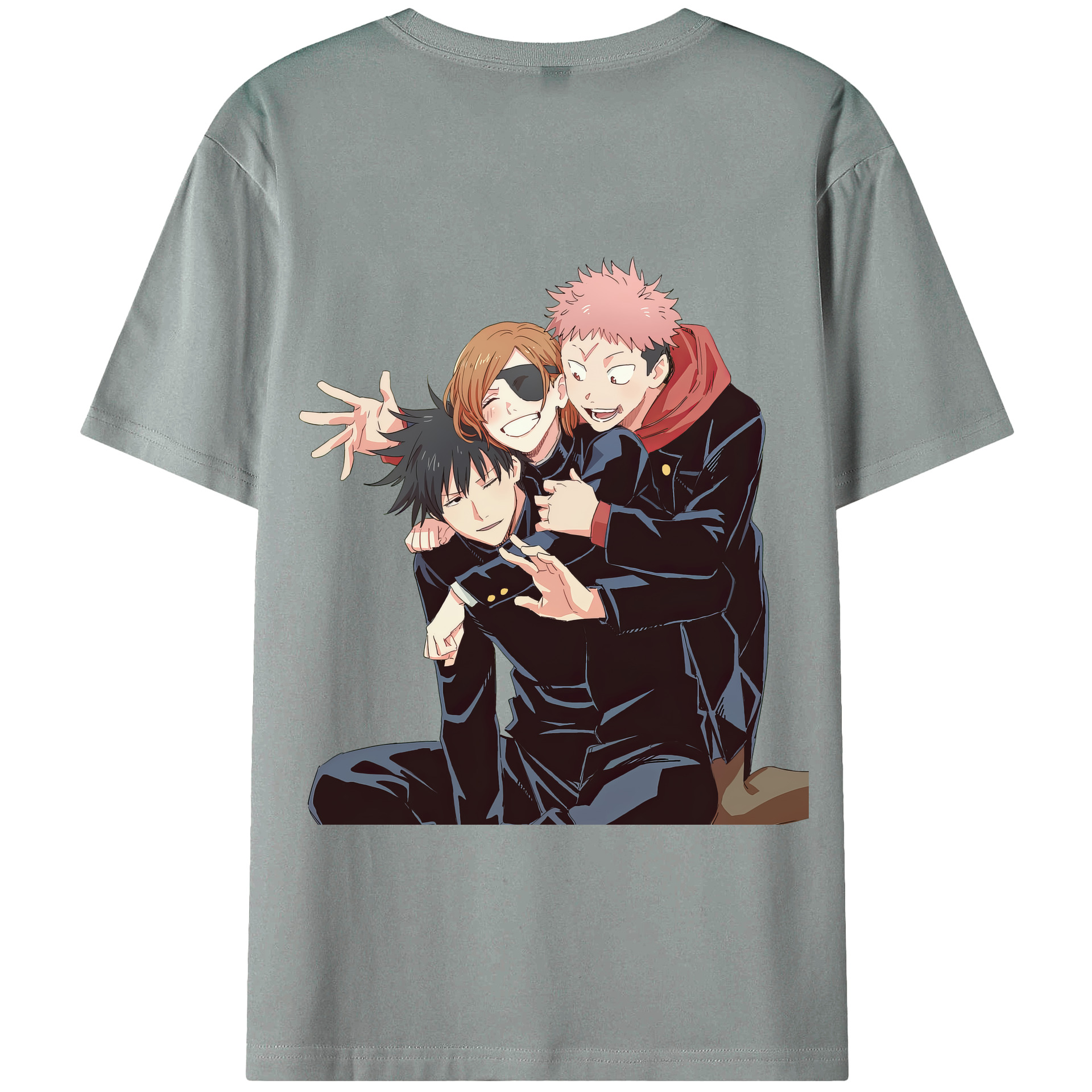 （画像用） 呪術廻戦 Jujutsu Kaisen 綿100％ メンズ半袖Tシャツ（バックプリント） 通気性